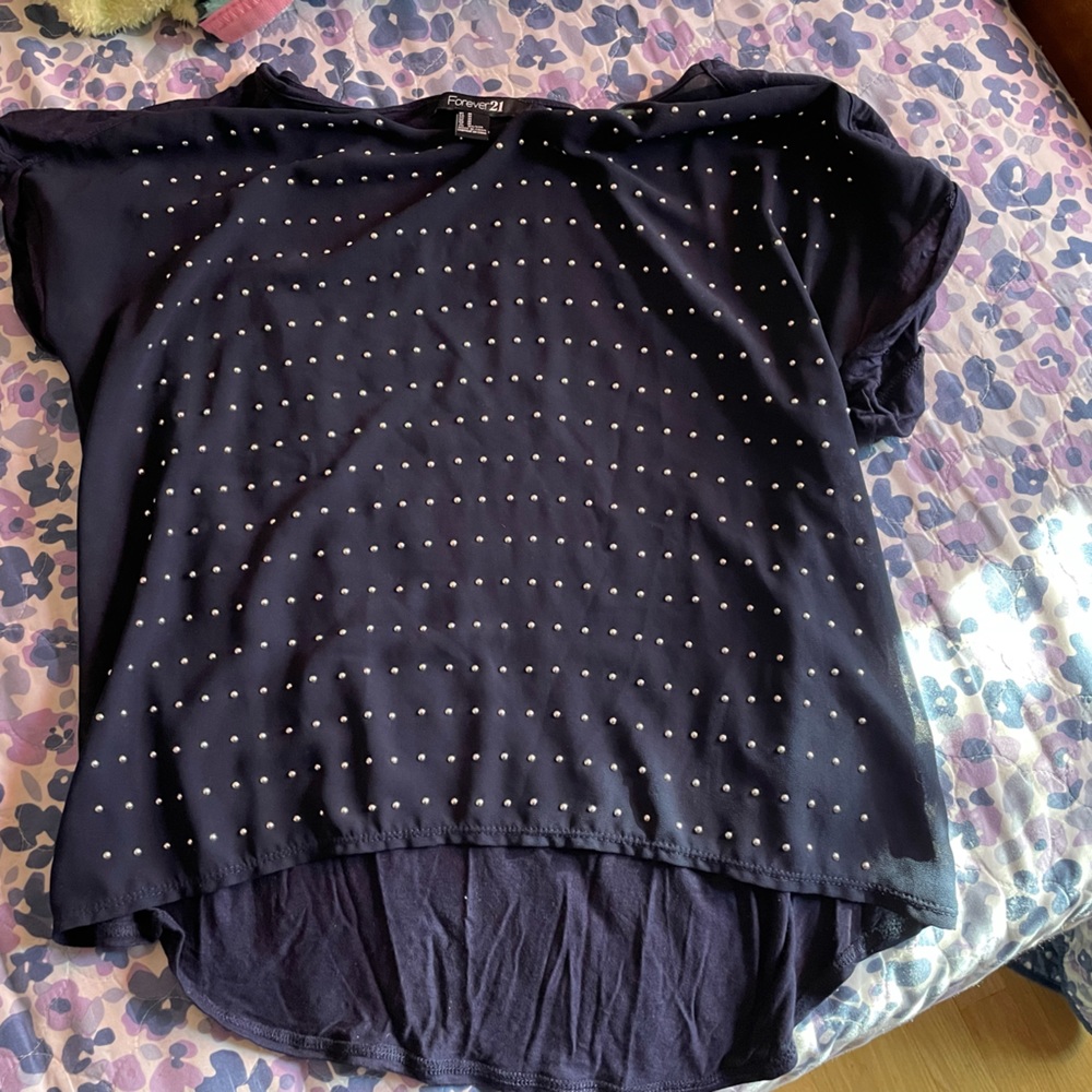 Blue Top w/ silver gems